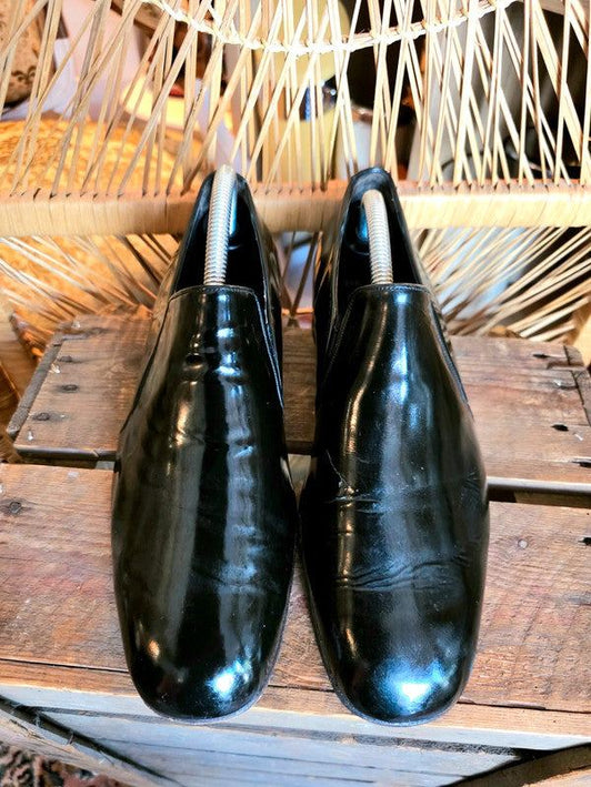 Vintage Bally Suisse Club Patent Slip on Shoes