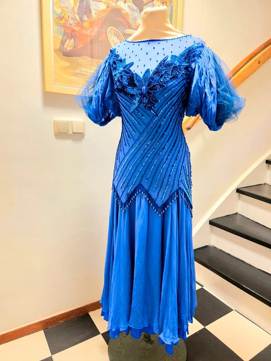 Vintage 80's Momm Design Silk Sequin Dress