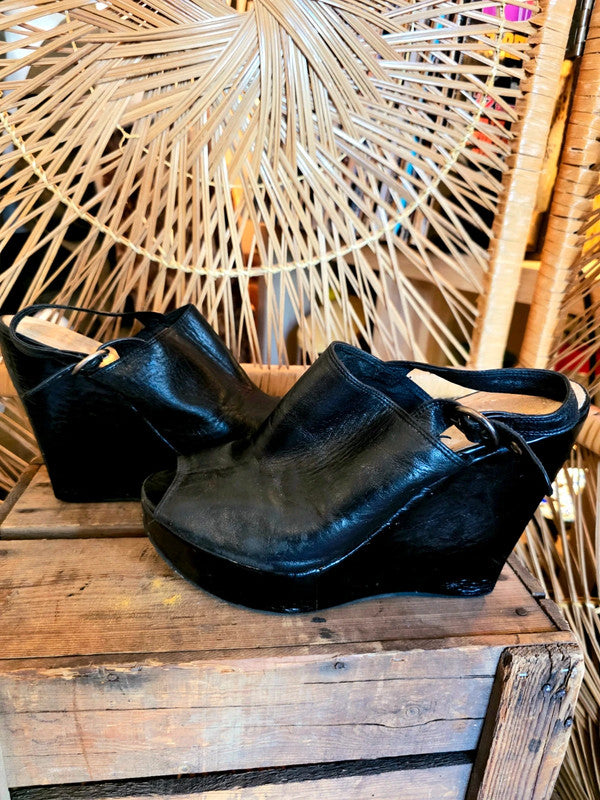 Vintage 90´s Wedge Platform Sandal Shoes