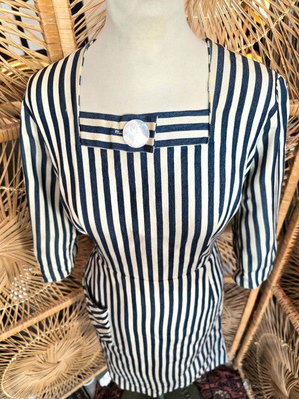 Vintage 1950's Stripe Dress