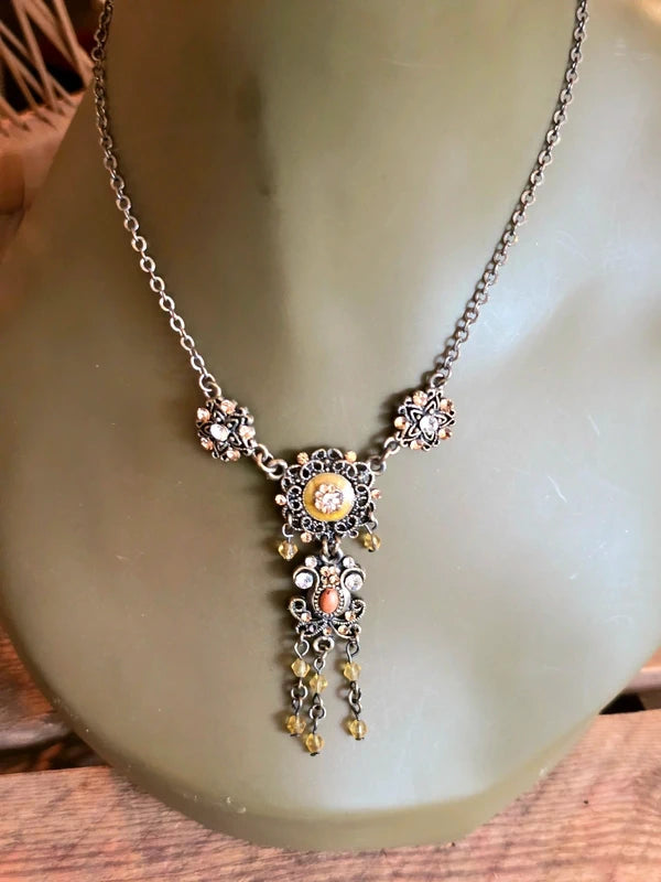 Vintage 70's Chandelier Necklace