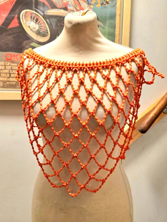 Vintage Inspired Traditional African Coral Necklace