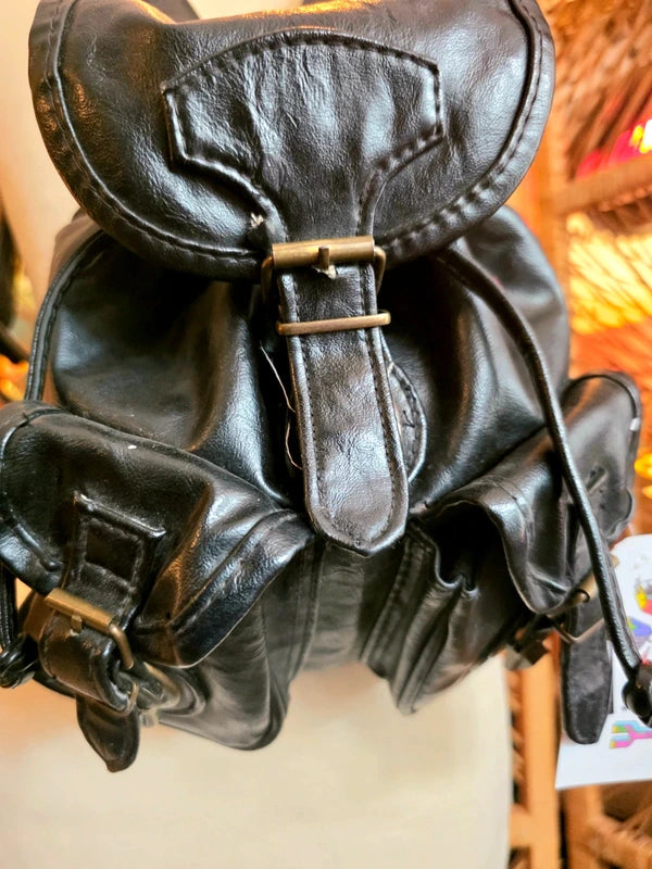 Vintage 80's Leather Backpack