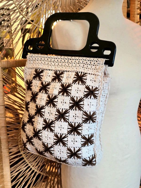 Vintage 70's Crochet Tote Bag