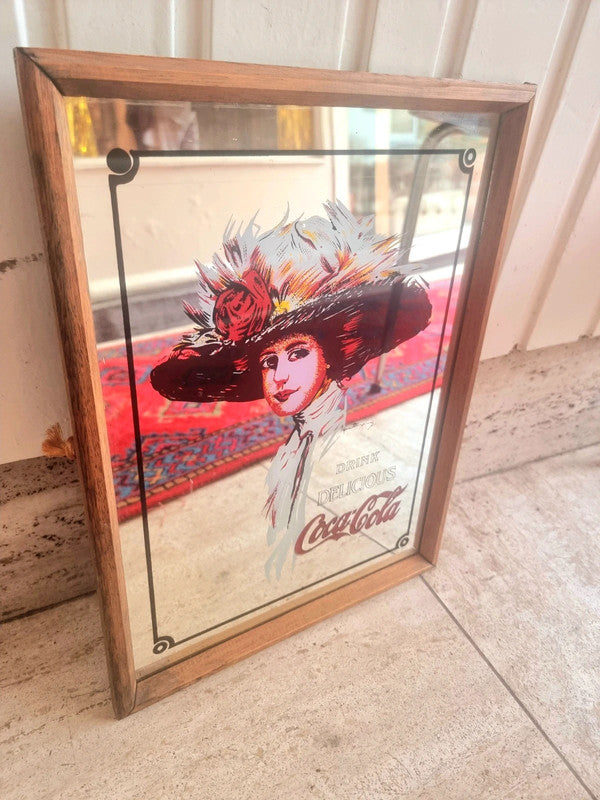 Vintage 1950's Coca Cola Mirror