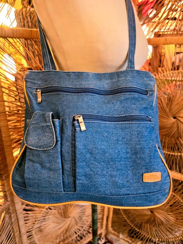 Vintage 90s D&S Paris Denim bag