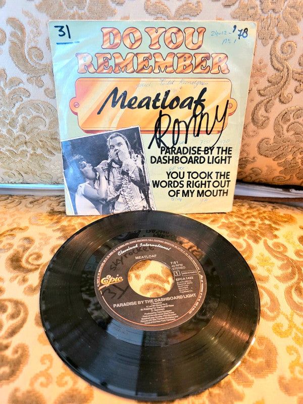 Meatloaf* – Paradise By The Dashboard Light / You Took The Words Right Out Of My Mouth Vinyl Record