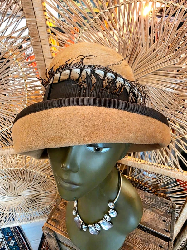 Vintage 60's Statement Cloche Hat