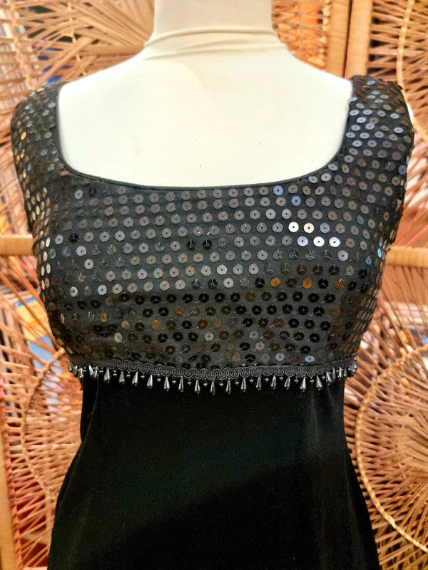 Vintage 80's Somebody Sequin Velvet Dress