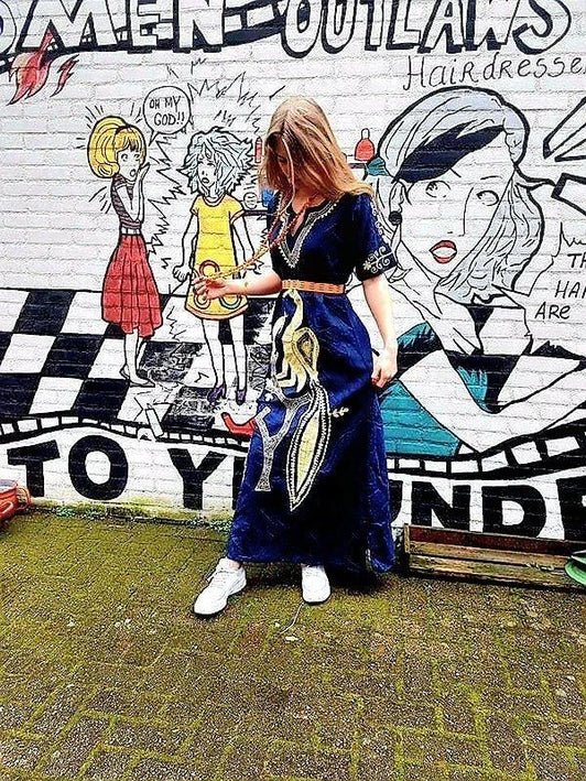 Vintage Kaftan Maxi Dress