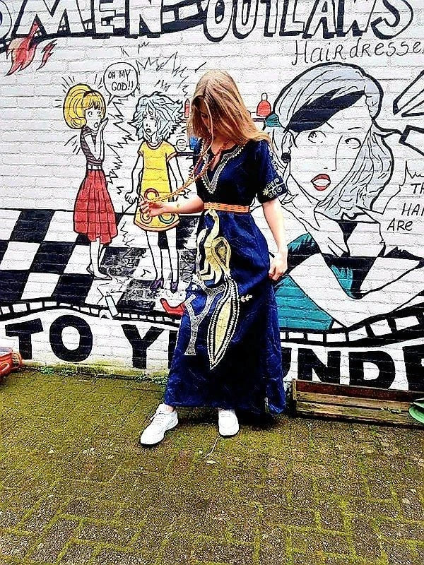 Vintage Kaftan Maxi Dress