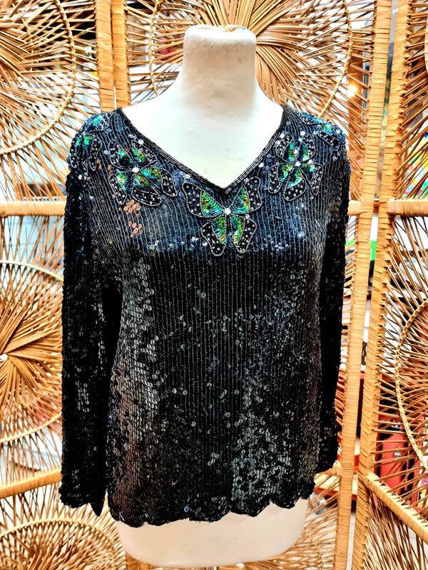 Vintage 80s Sequin Top