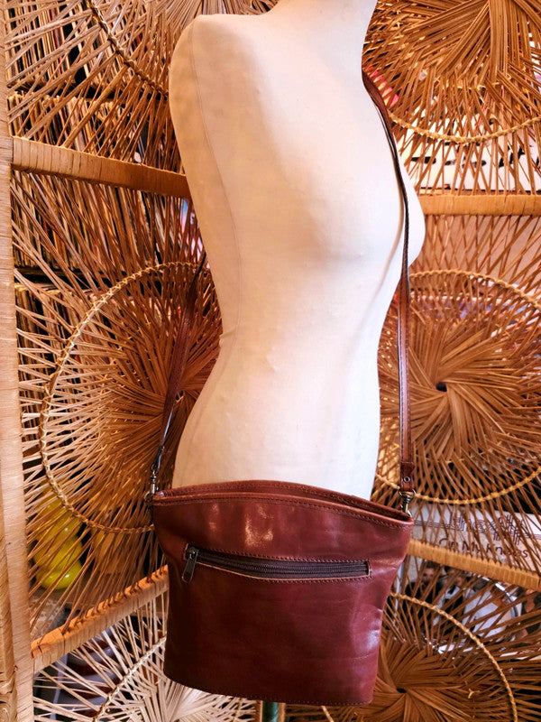 Vintage 80's Leather Shoulder Bag