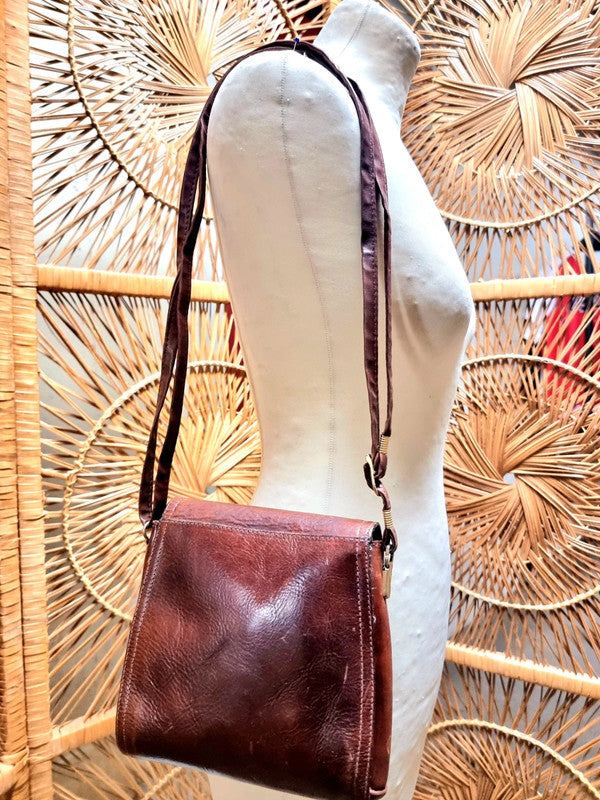 Vintage 80's Leather Shoulder Bag