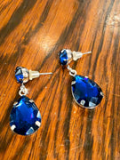Retro Brand New Royal Blue Drop Earrings