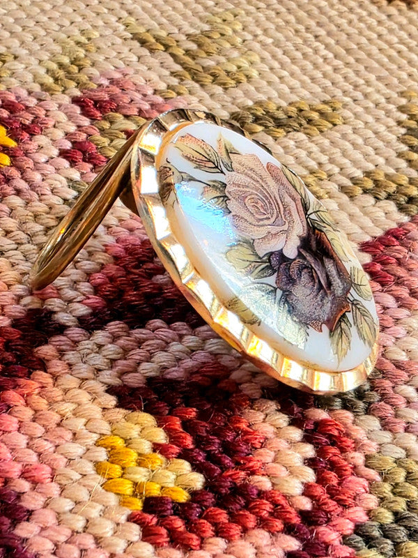 Vintage 60s / 70s Floral Scarf Holder