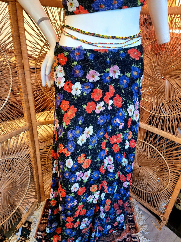 Vintage Glitter Skirt Suit