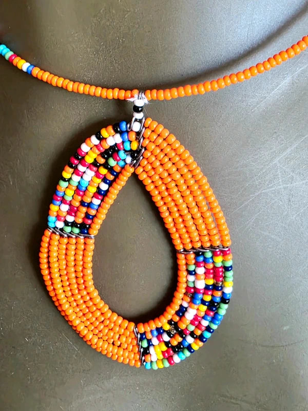 Brand New Beaded Pendant Necklace