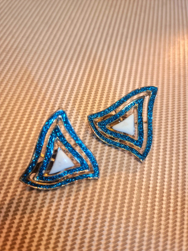 Retro Triangle Clip on Earrings