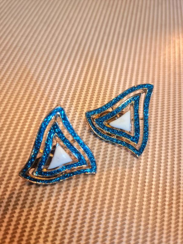 Retro Triangle Clip on Earrings