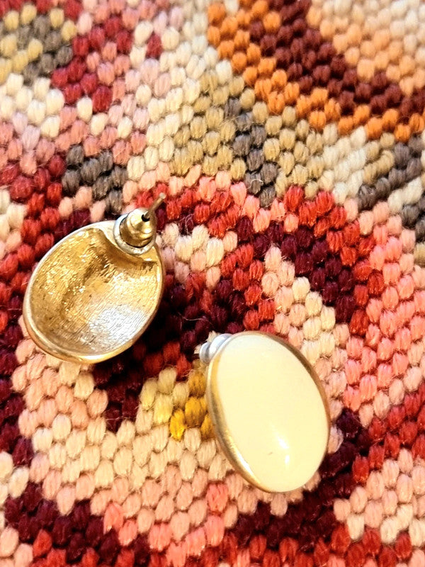 Vintage 80's Oval Earrings