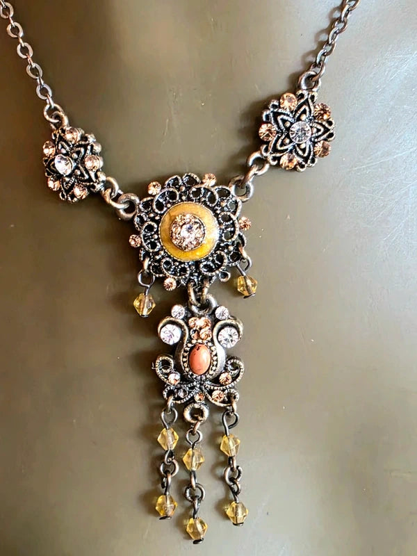 Vintage 70's Chandelier Necklace