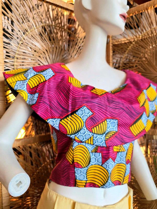 Vintage Vilsco Ankara Print Crop Top