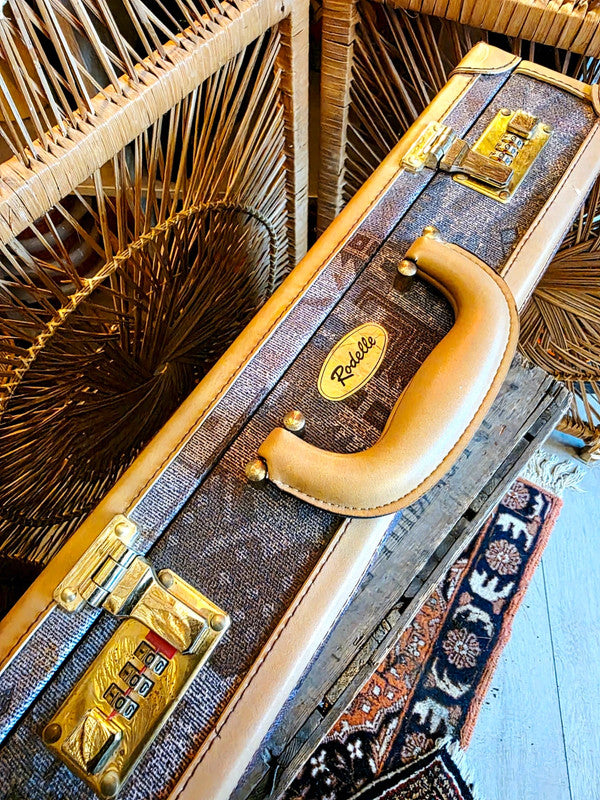 Vintage 80's Rodelle Aztec Tapestry Suitcase
