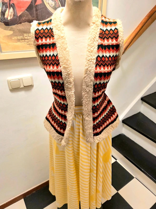 Vintage 70's Knit Gilet / Waistcoat