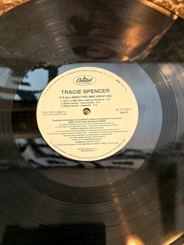 Tracie Spencer – It's All About You Not About Me Vinyl Record