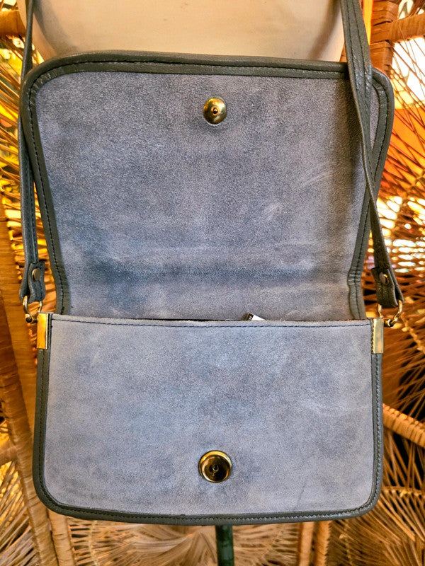 Vintage 80s Leather Shoulder Bag