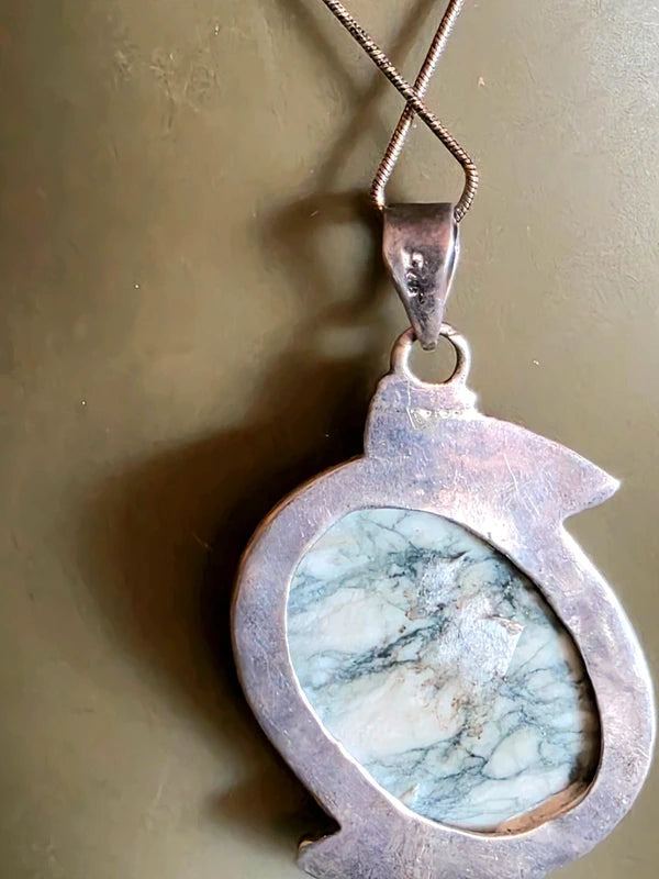 Vintage 70's Tree Agate Necklace