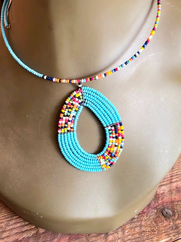 Brand New Beaded Pendant Necklace