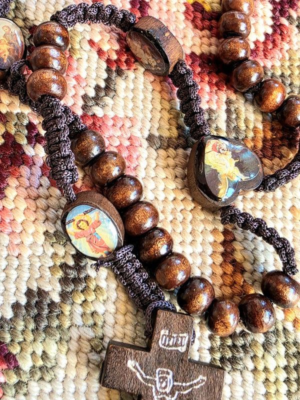 Vintage Catholic Wooden Rosary