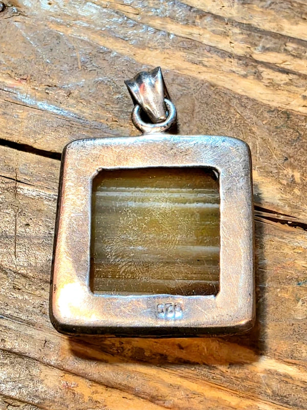 Vintage 70's Agate Pendant
