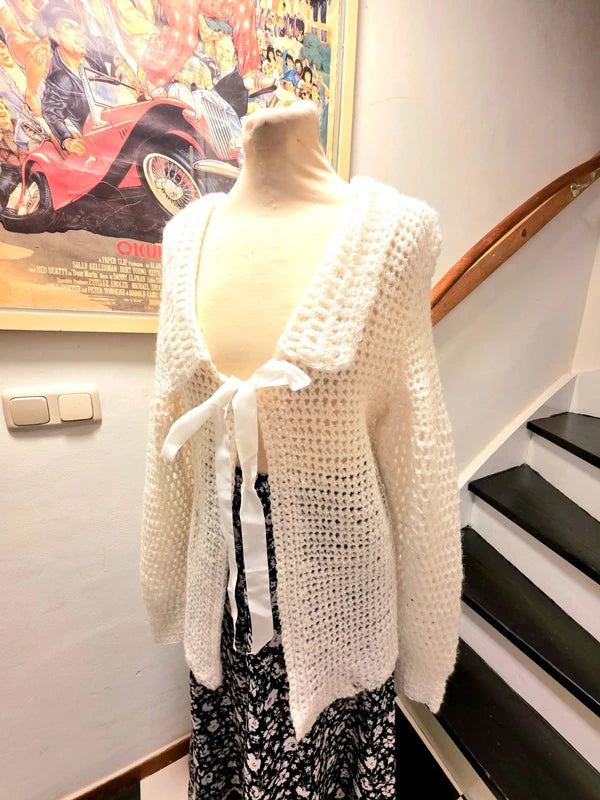 Vintage 70's Handmade Crochet Cardigan