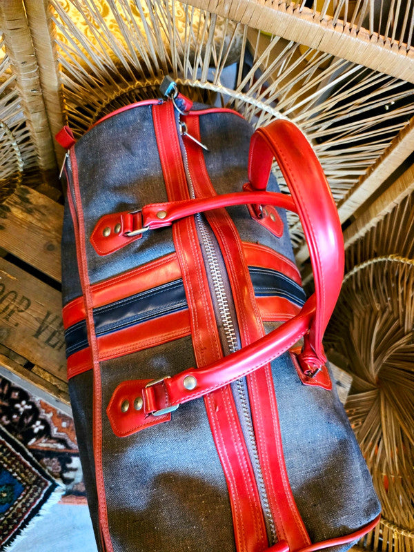 Vintage 70's Canvas Duffle Bag