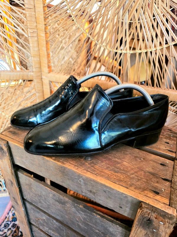 Vintage Bally Suisse Club Patent Slip on Shoes