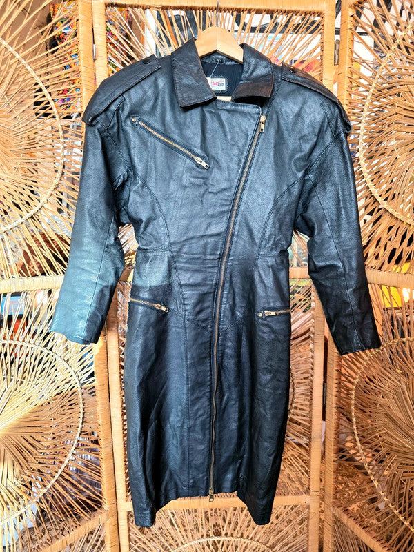 Vintage 80's Teen Club Leather Coat