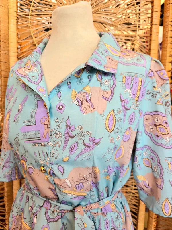 Vintage 60's / 70's Belted Shirt Dress