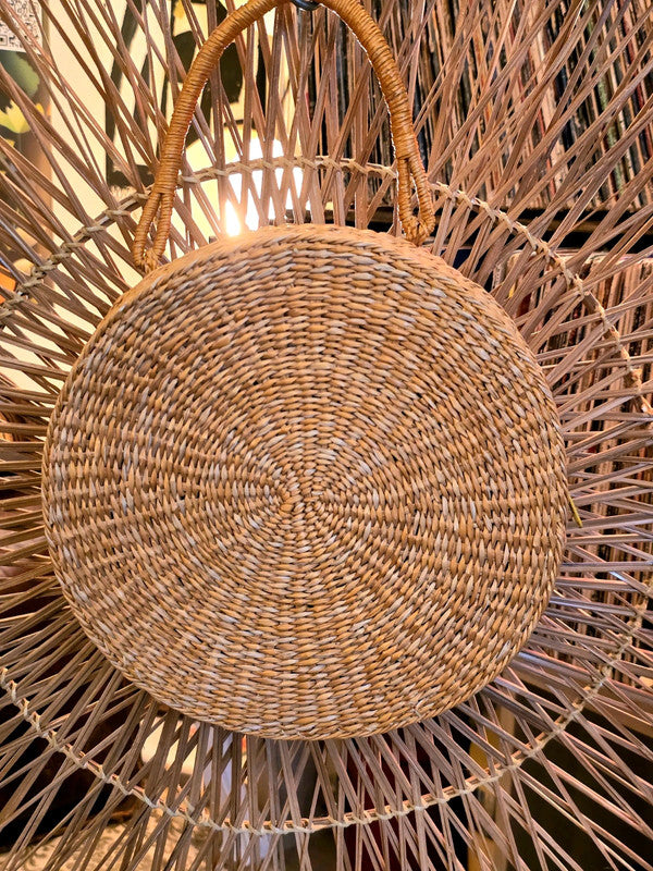 Vintage Round Rattan Hand Bag