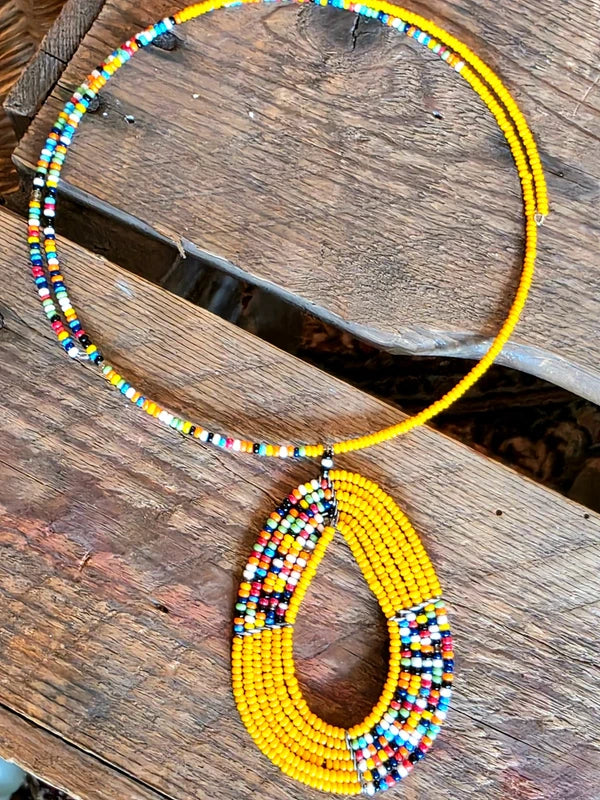 Brand New Beaded Pendant Necklace