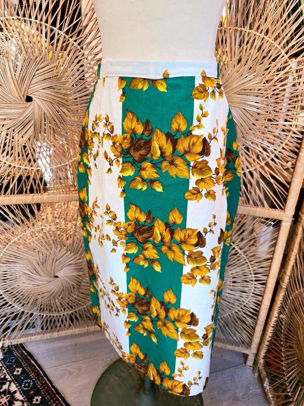 Vintage Customized Pleated Pencil Skirt