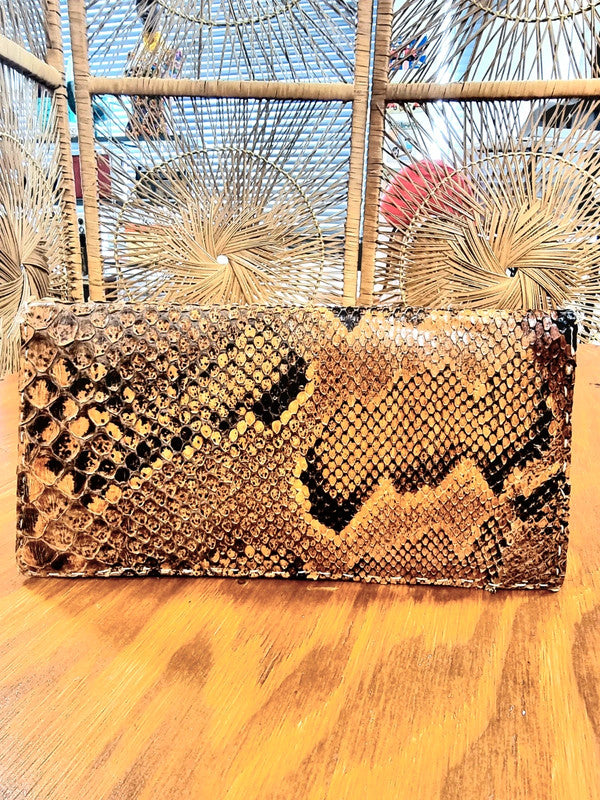 Vintage Snakeskin Clutch Bag