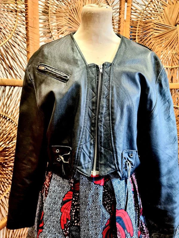 Vintage 80s Obsession Leather Crop Jacket