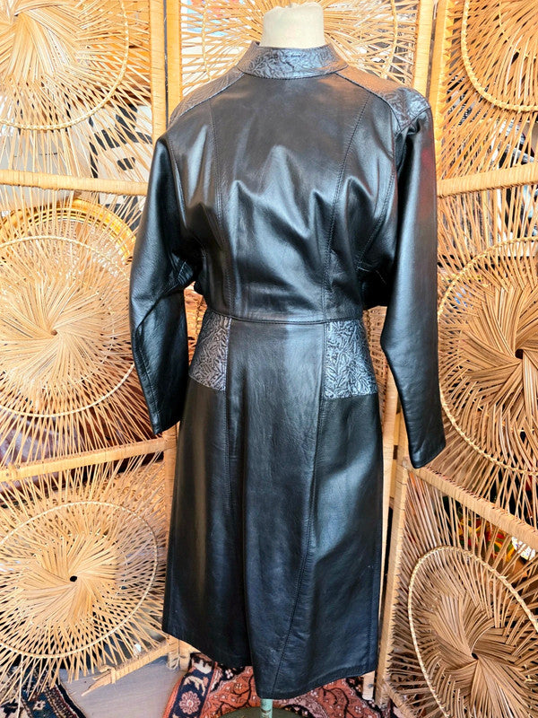 Vintage 80's Genel LTD Leather Dress