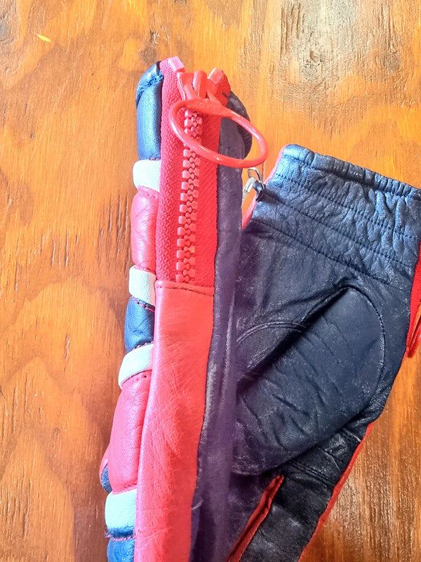 Vintage 80's Leather Ski Gloves