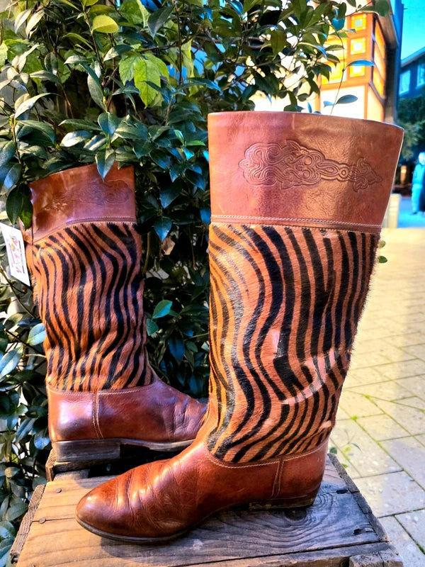 Vintage Pollini Leather Pull up Boots