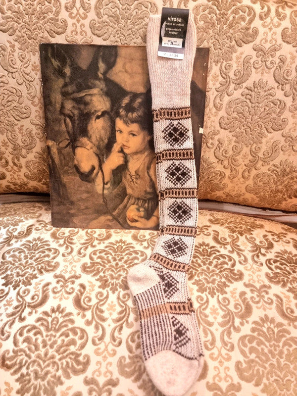 Vintage Deadstock 70's / 80's Knee length Sock