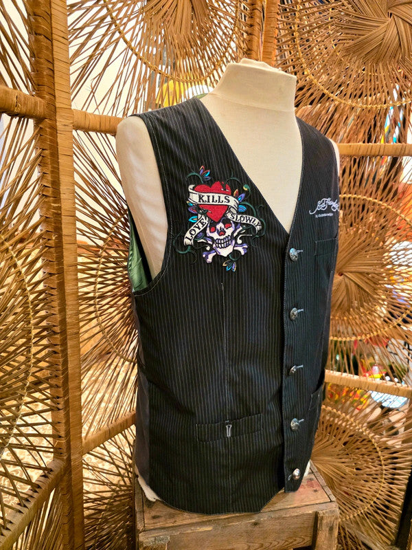 Vintage 90's Ed Hardy Waistcoat